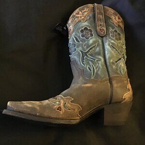 Dan Post Women's Vintage Bluebird Leather Handmade Boots Size 8 M